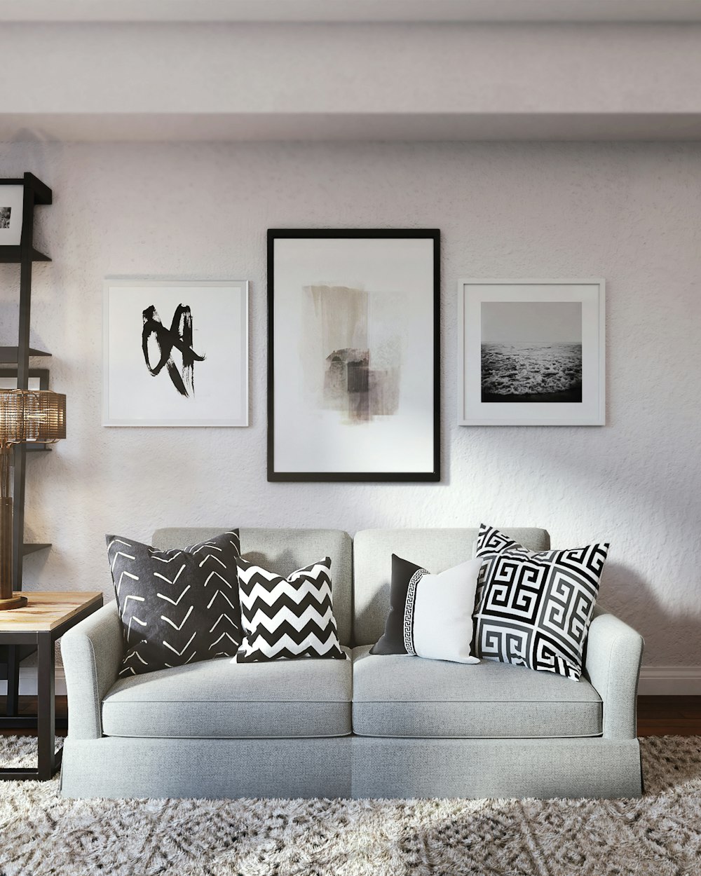 Living room interior from a full house remodel by UniqHaus in San Jose